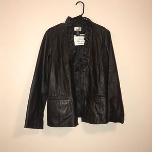 Neiman Marcus Black Leather Jacket